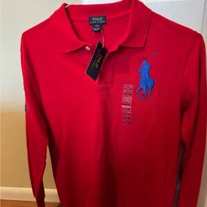 Polo Ralph Lauren Red Long Sleeve Shirt